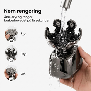 7D Elektrisk barbermaskine til hoved og skæg – vandtæt multitrimmer