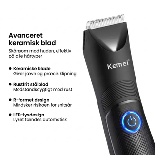 Hele kroppen-trimmer – Vandtæt barbermaskine med keramisk blad til hele kroppen