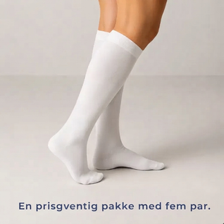 Kompressionsstrømper, 5-pak – Knæhøje støttestrømper, 20–30 mmHg, til trætte og hævede ben