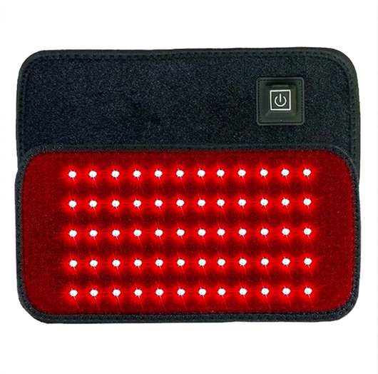 NordCura™ rødlys-terapibælte med 60 infrarøde LED-dioder til smertelindring og muskelgenopretning – fleksibelt puder med USB-opladning og justerbar rem