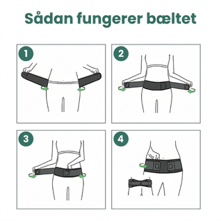Bækkenbælte til SI-led – Støtte til bækkenet, hofterne og lændesmerter