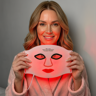 InfraRelief™ Ansigtsmaske 2.0 – Rødlysbehandling for bedre hudpleje