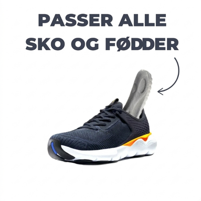 FootRelief™ indlæg til løbesko – passer til alle sko og fødder takket være det tilskærbare design og det fleksible materiale