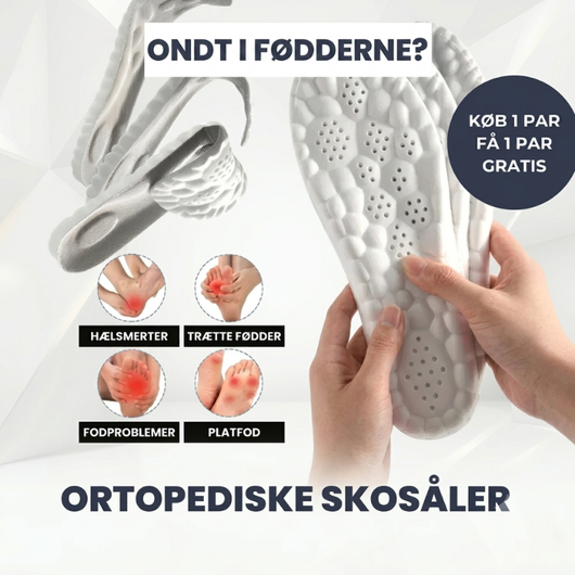 FootRelief™ ortopædiske indlægssåler mod smerter i hælen, trætte fødder, fodproblemer og platfod – passer til alle sko