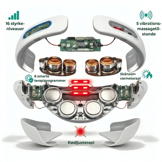 NeuroRelax™ Pro 2.0 – Nakkemassage med TENS, EMS, rødt lys og varme