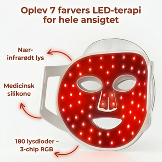 InfraRelief™ ansigtsmaske – Rødlysbehandling for bedre hudpleje