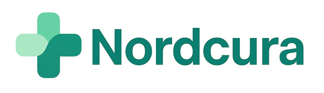 Logo for Nordcura – dit valg af innovative wellness-produkter. Populære løsninger til smertelindring, afslapning og restitution. Naturlig lindring med fokus på kvalitet, tryghed og nordisk balance.