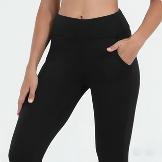 Varme leggings til kvinder med fleecefor – termoleggings mod kulde, høj talje